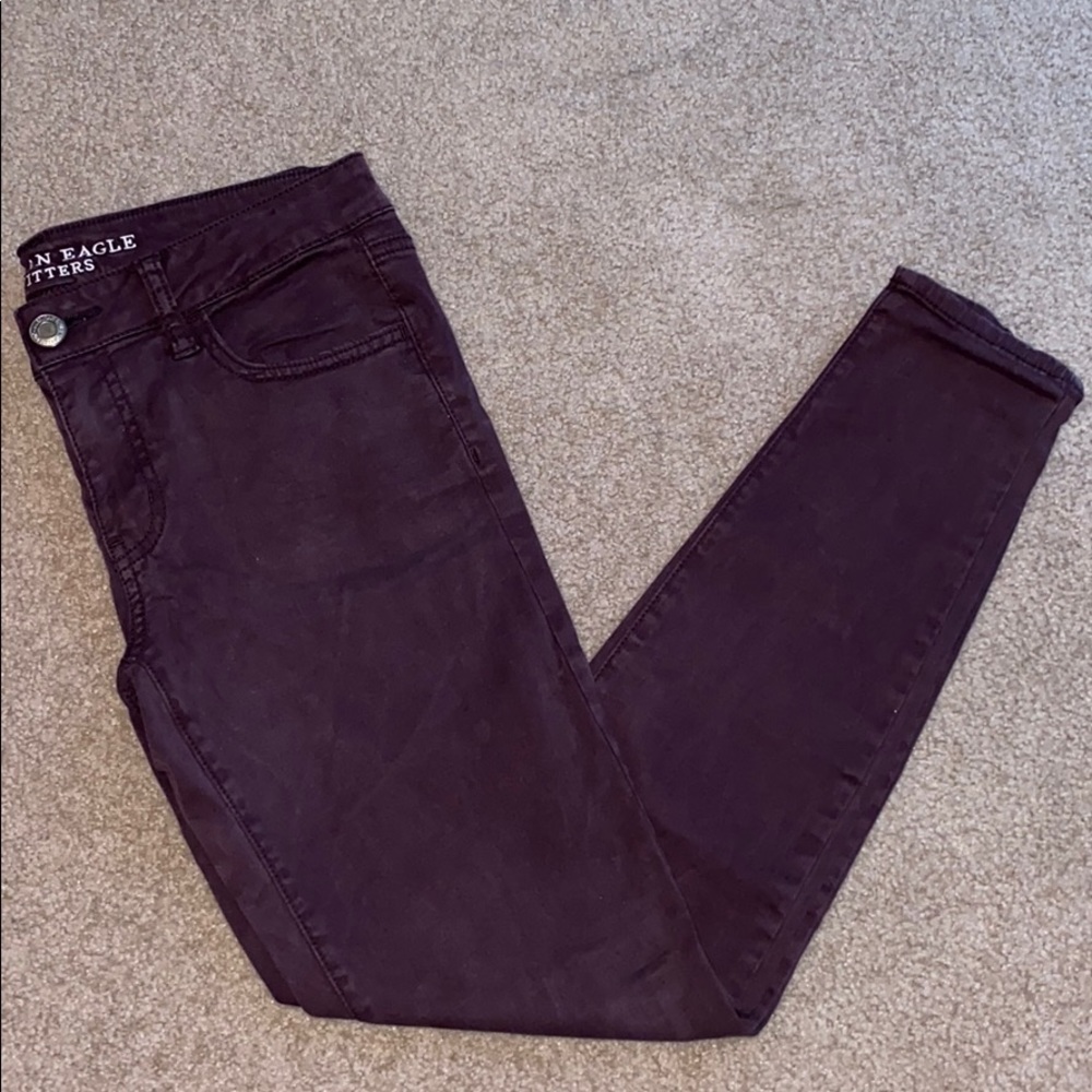 American Eagle Purple Skinny Jeans